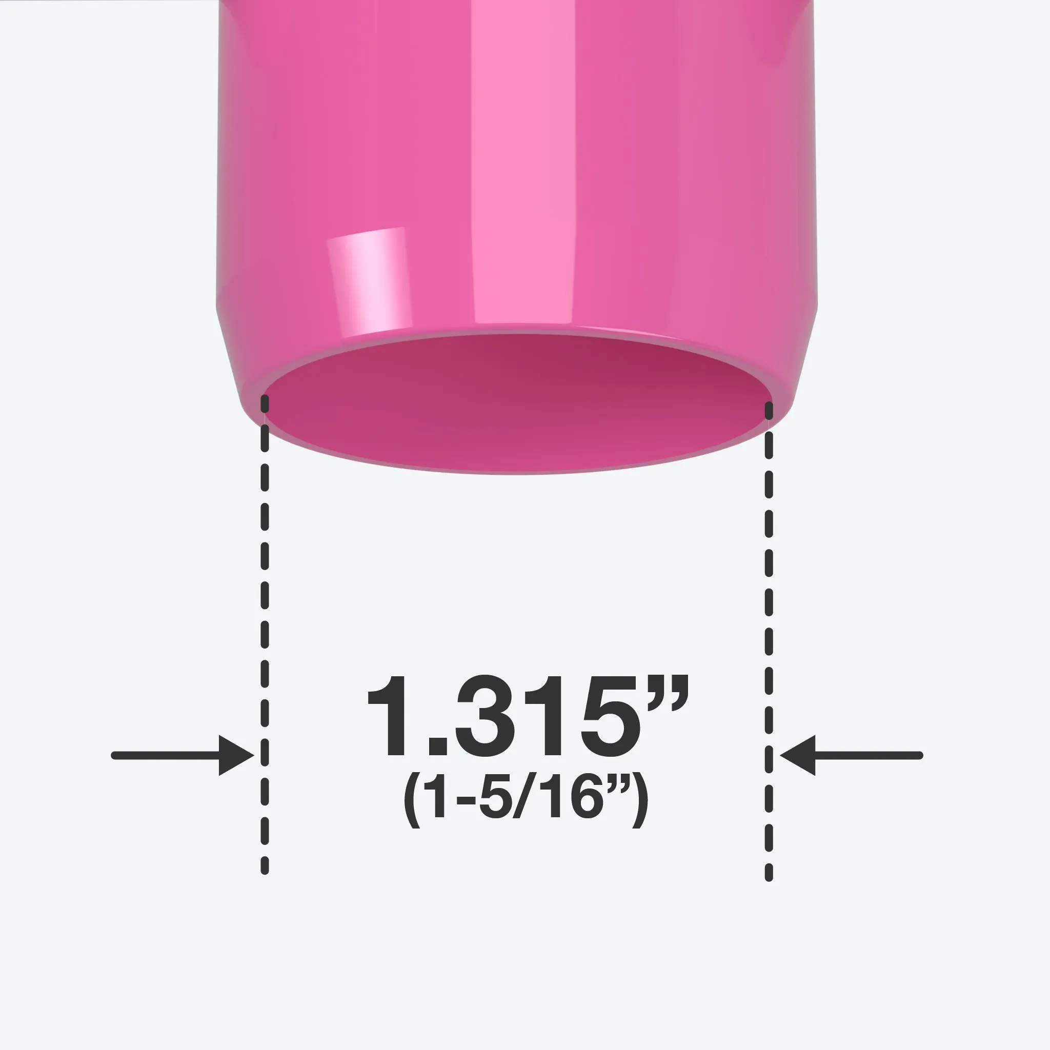 1 in. Slip Sling PVC Tee, Furniture Grade - Pink