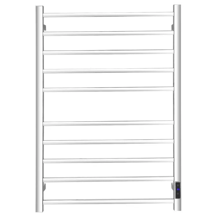 10 Bar Towel Warmer Wall Mounted Electric Heated Towel Rack with Built-in Timer-Silver