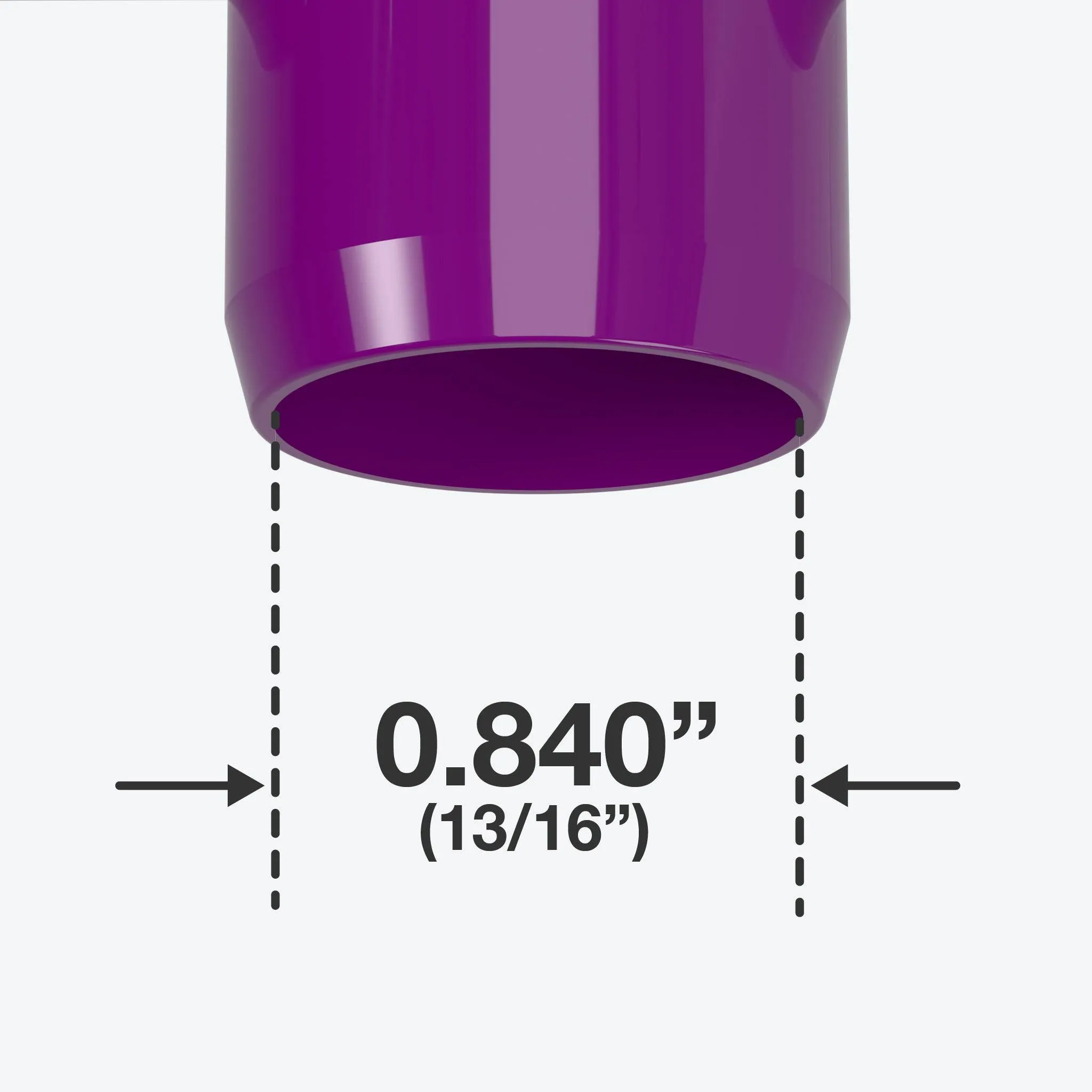 1/2 in. Slip Sling PVC Tee, Furniture Grade - Purple