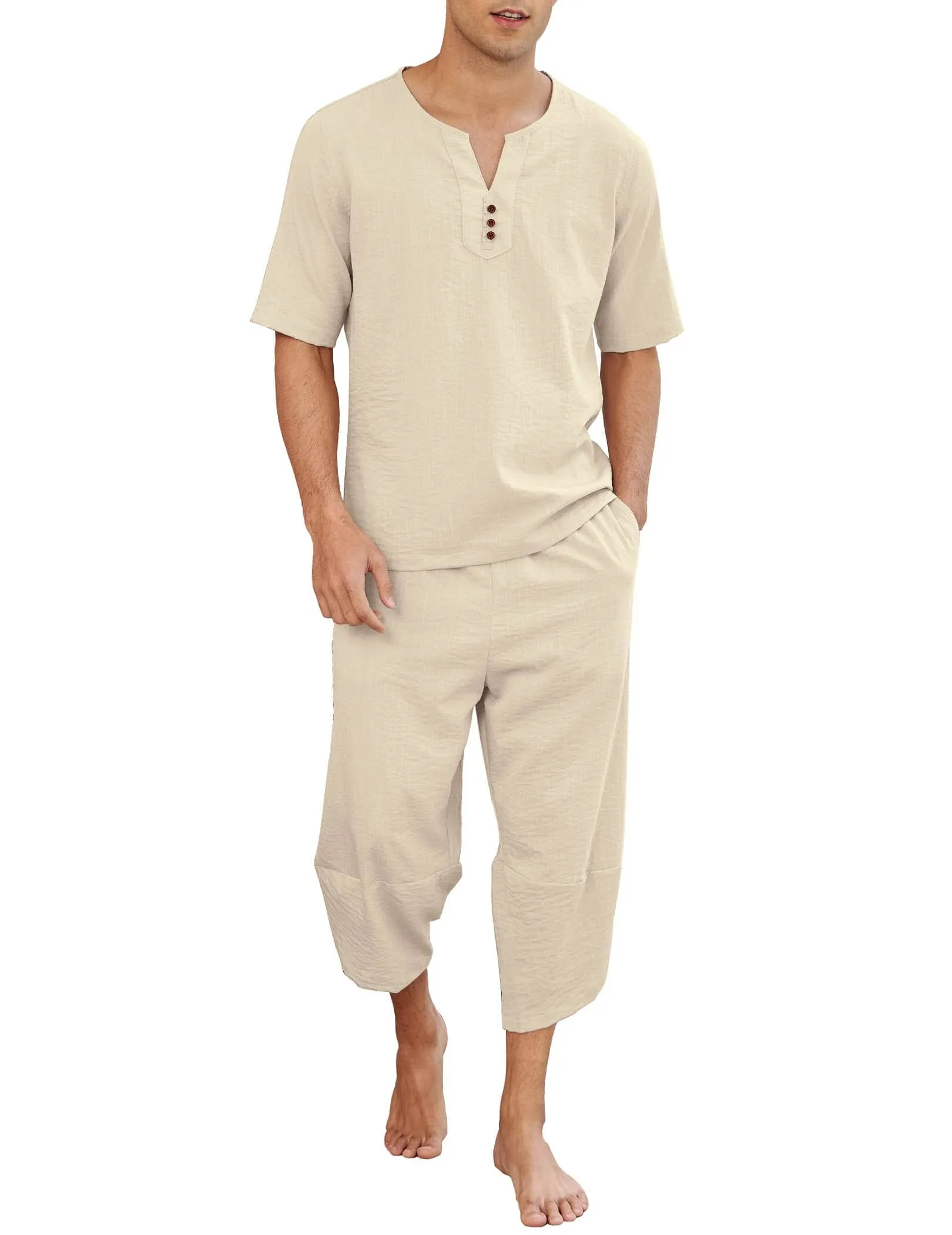 2 Pieces Linen Style Set Outfits (US Only)