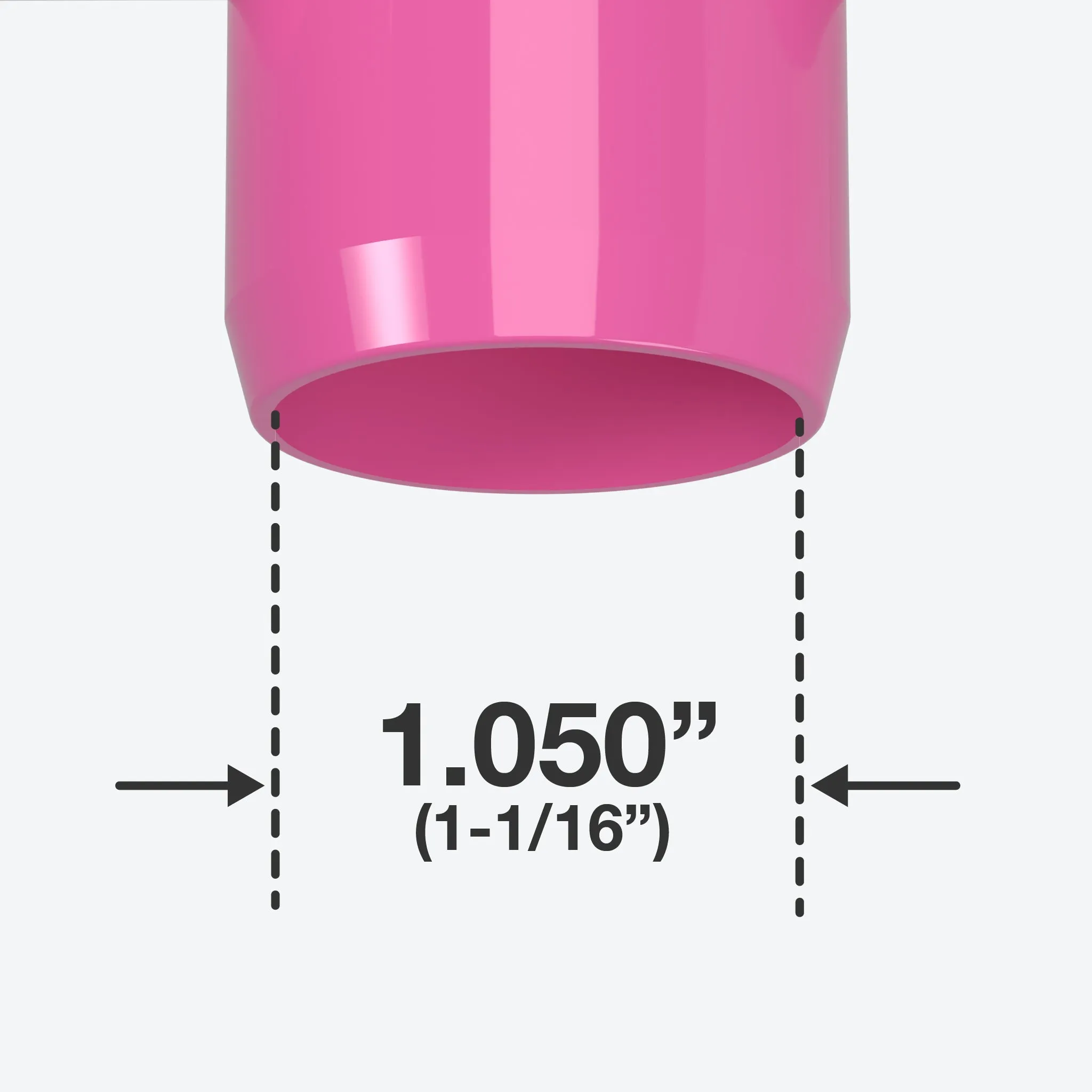 3/4 in. Slip Sling PVC Tee, Furniture Grade - Pink