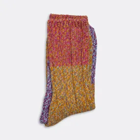 56 Yarn Asymmetry GOGH Grandrelle Yarn Socks - Pink