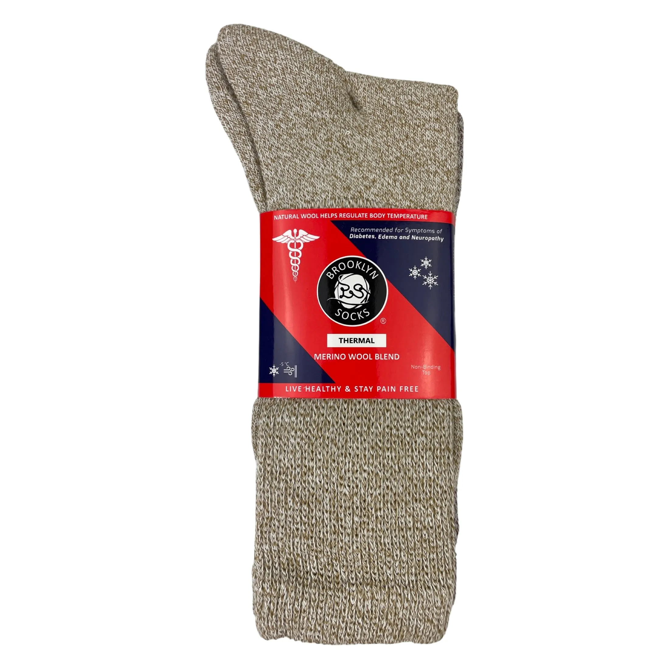 6 Pairs of Merino Wool Diabetic Thermal Socks