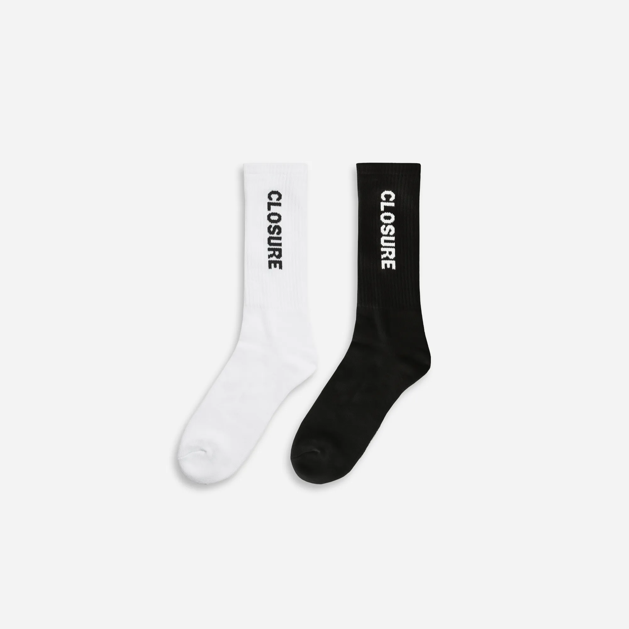 8-Pack Block Logo Socks | White/Black