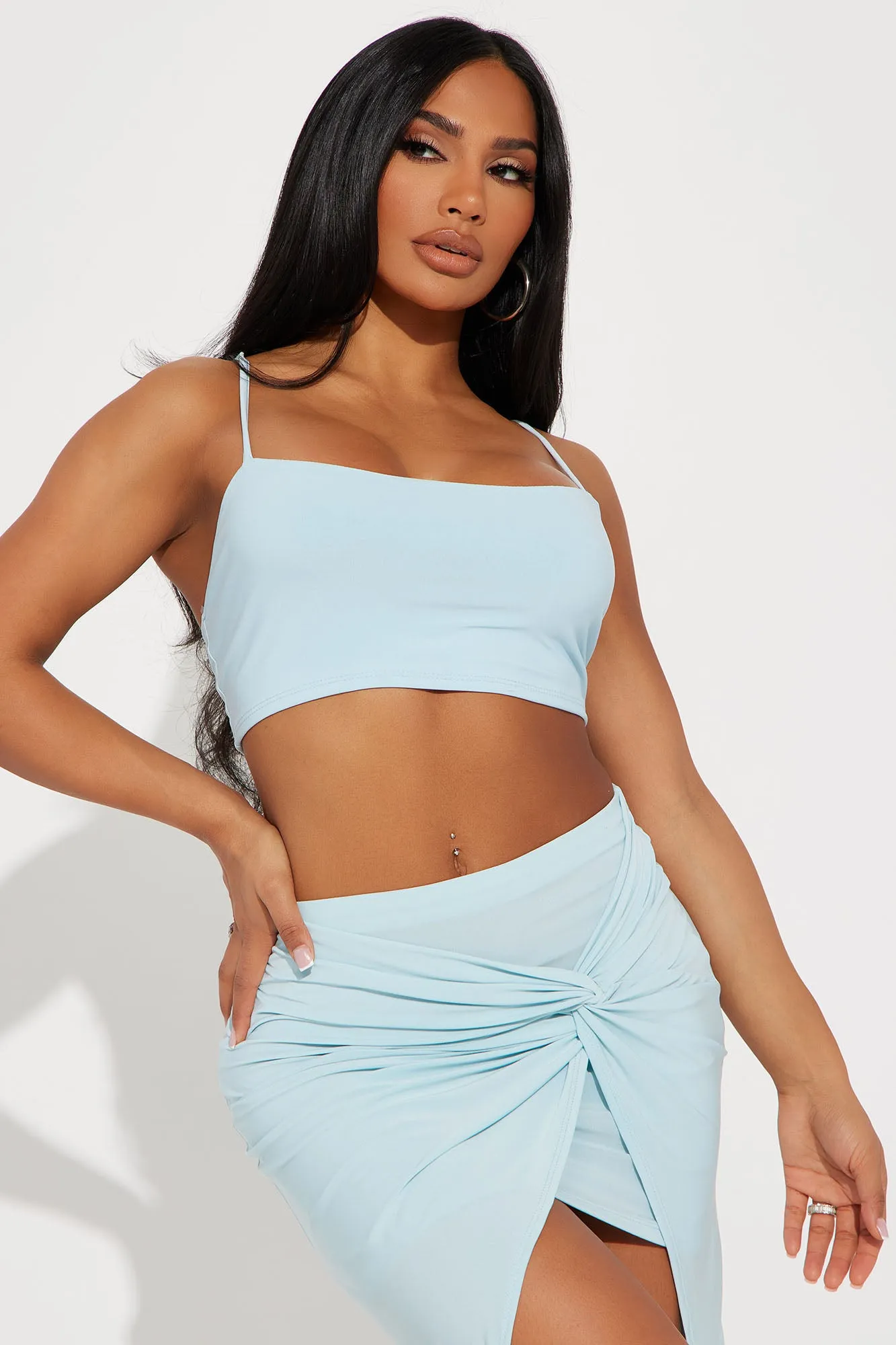 A Fun Time Skirt Set  - Blue