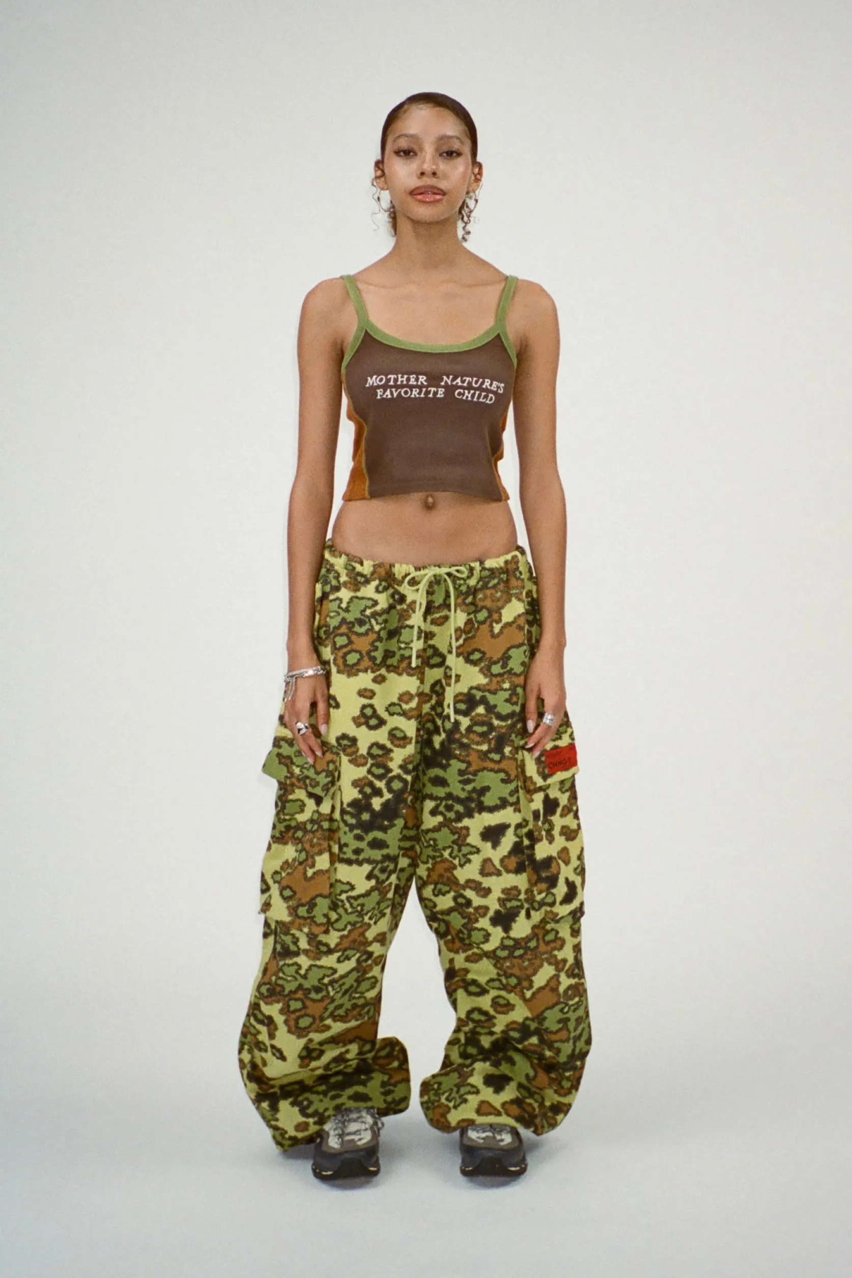 Abstracted Camo Cargo Pants (Moss/Wheat)