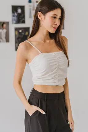 After Hours Ruched Top (White)