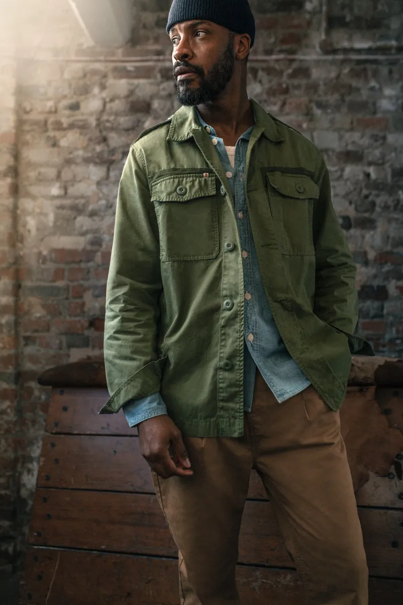 &SONS Flag Overshirt Army Green