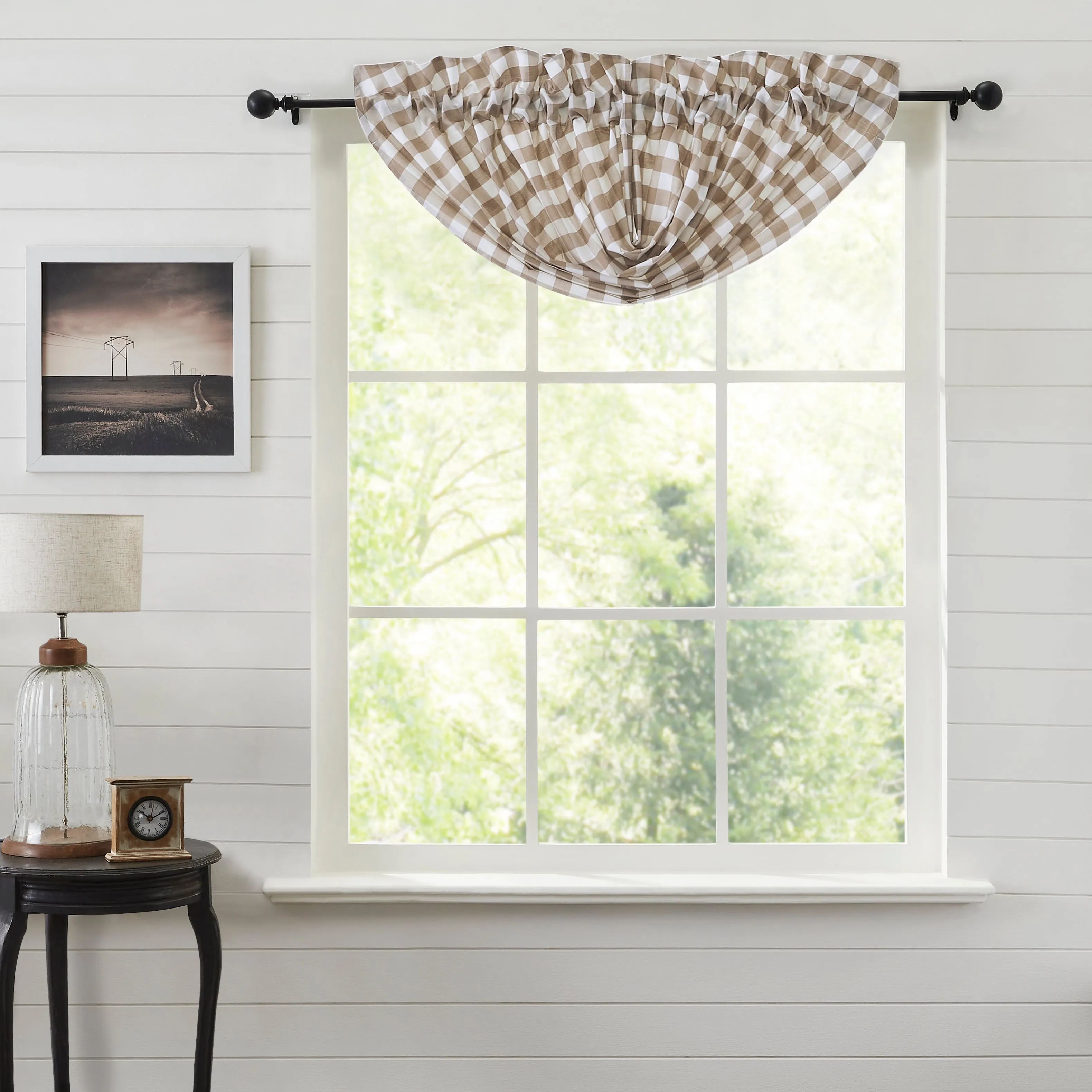 Annie Buffalo Portabella Check Balloon Valance 15x60