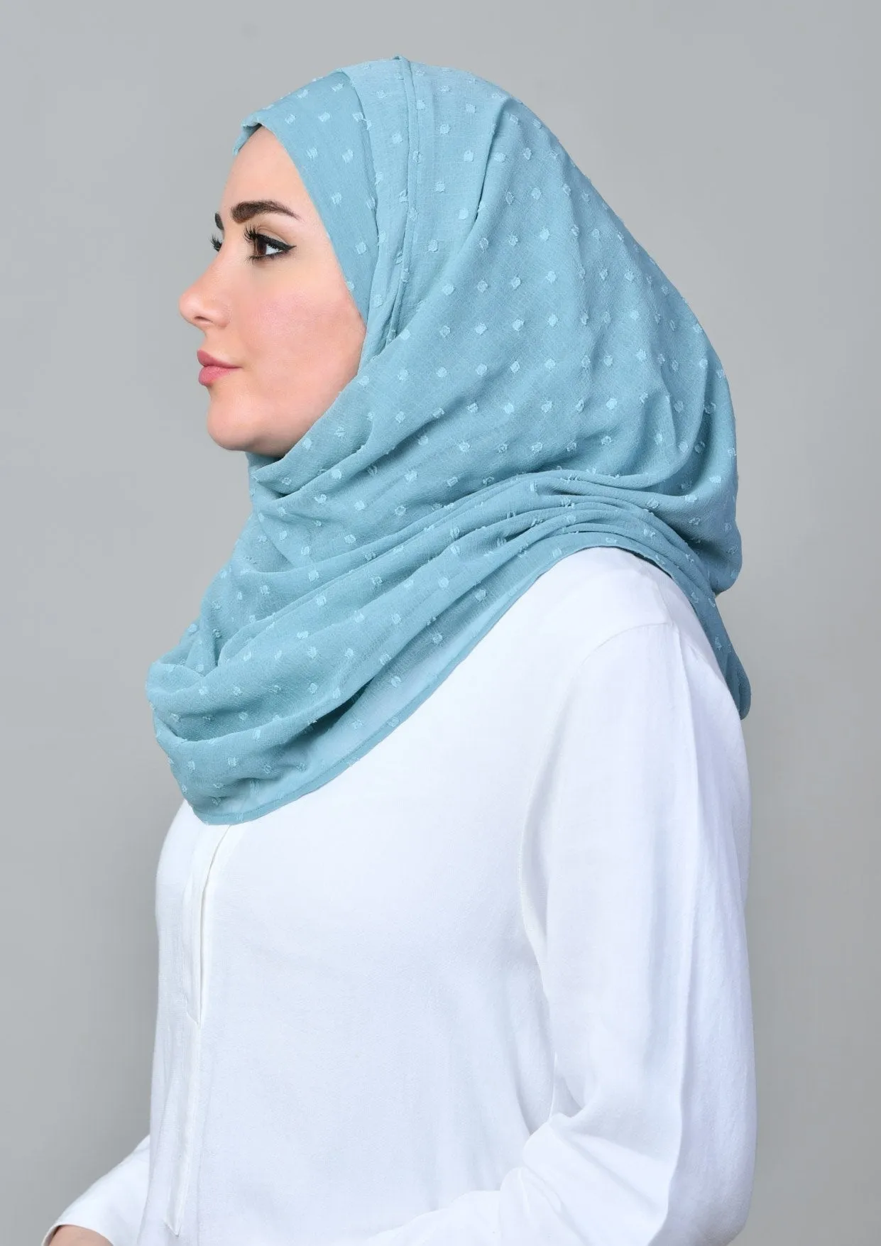 Aqua - Mosaic Butti Chiffon Scarf