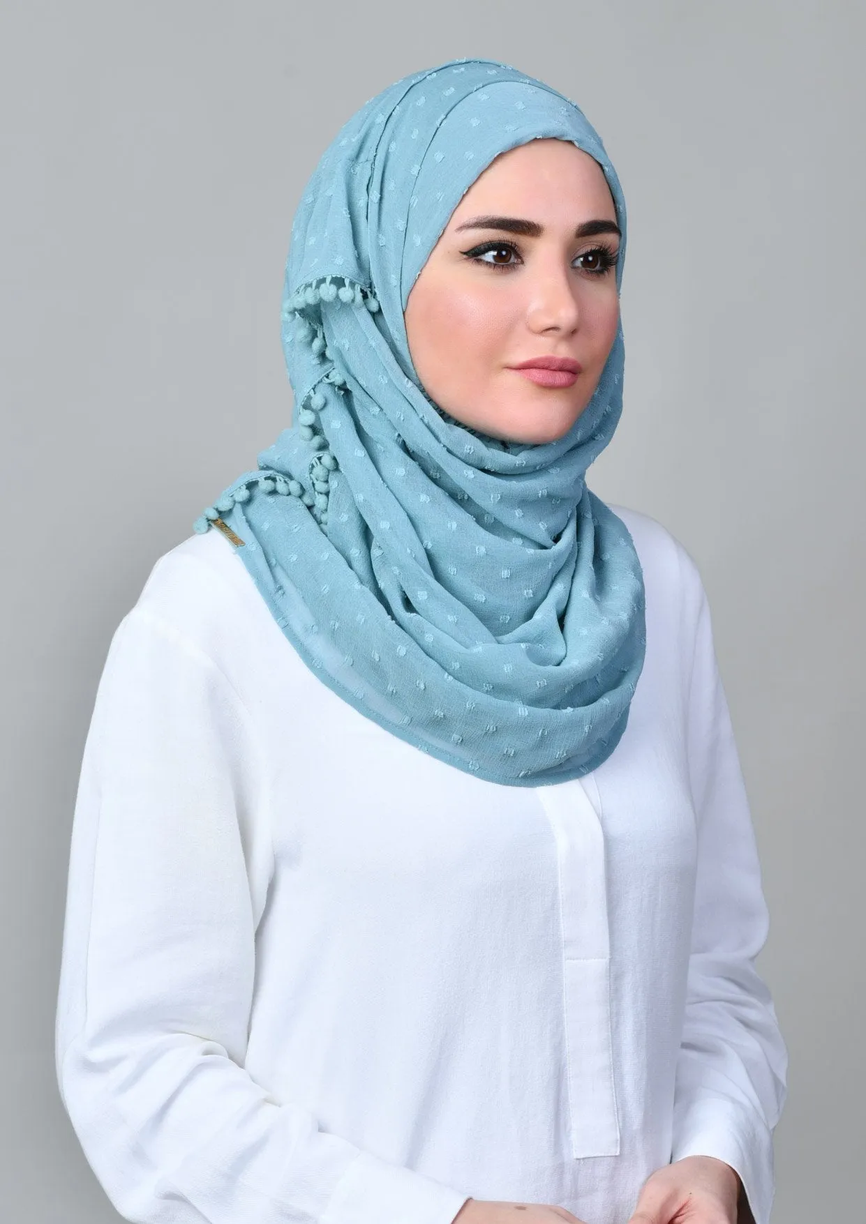 Aqua - Mosaic Butti Chiffon Scarf