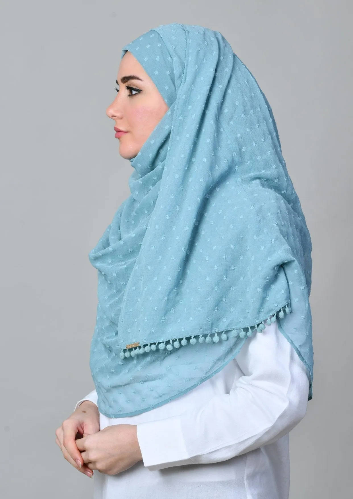 Aqua - Mosaic Butti Chiffon Scarf