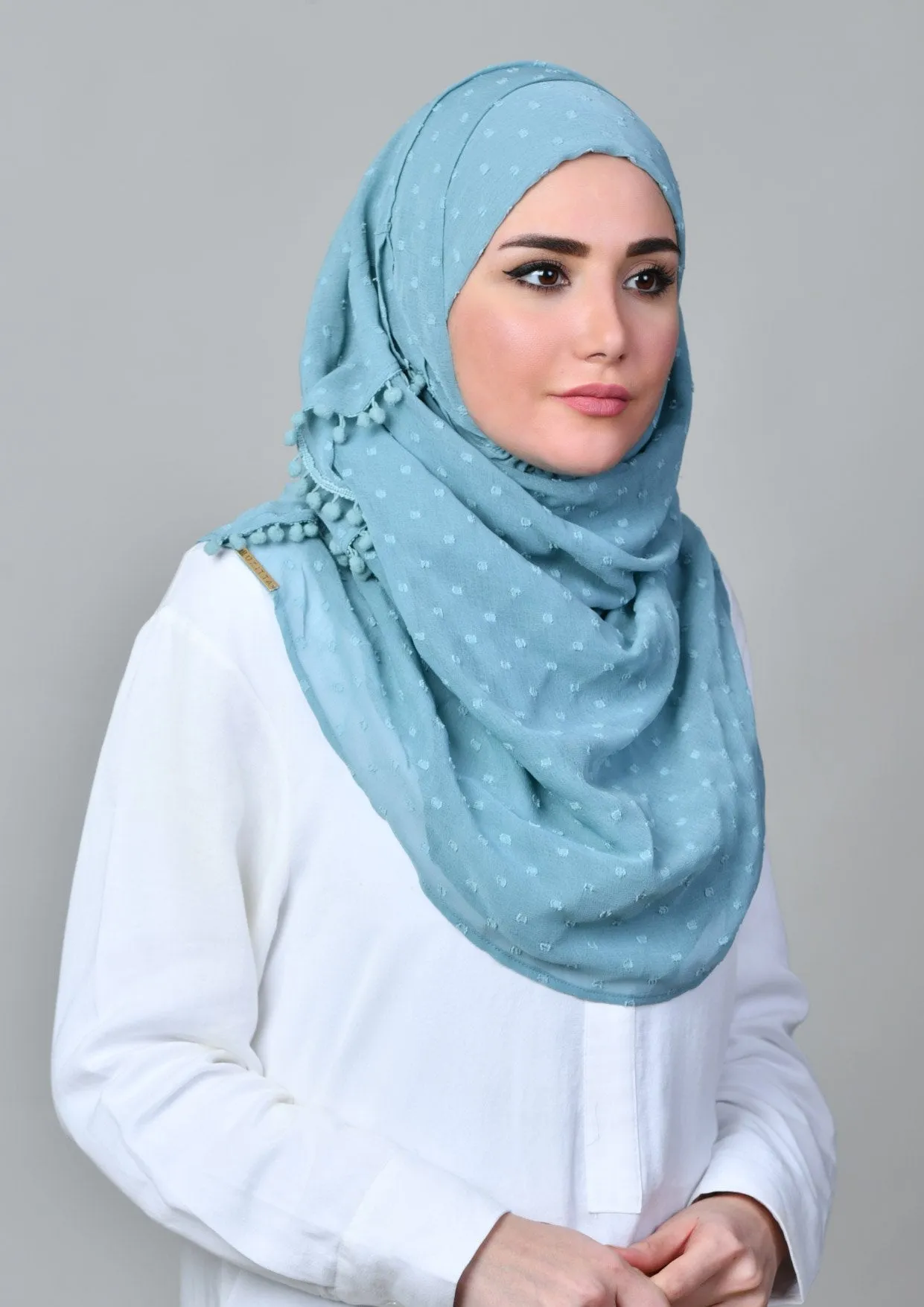 Aqua - Mosaic Butti Chiffon Scarf