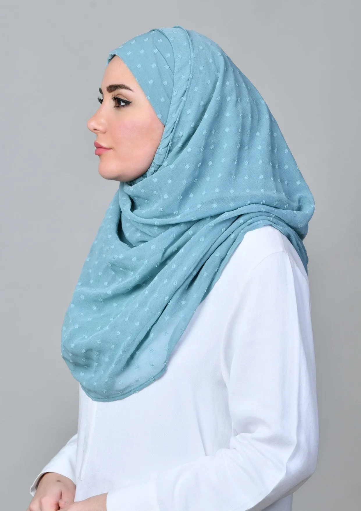 Aqua - Mosaic Butti Chiffon Scarf