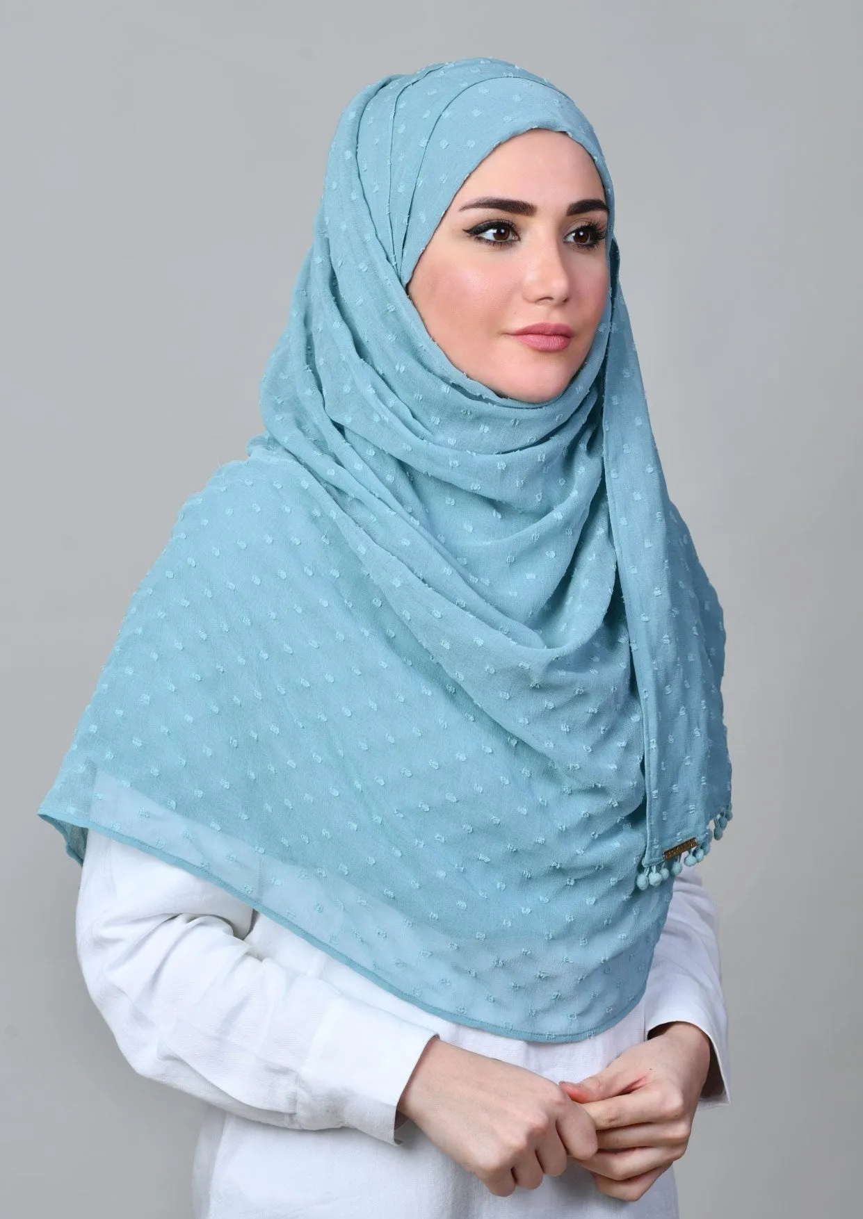 Aqua - Mosaic Butti Chiffon Scarf