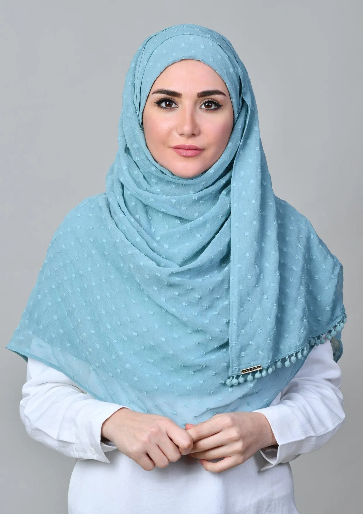 Aqua - Mosaic Butti Chiffon Scarf