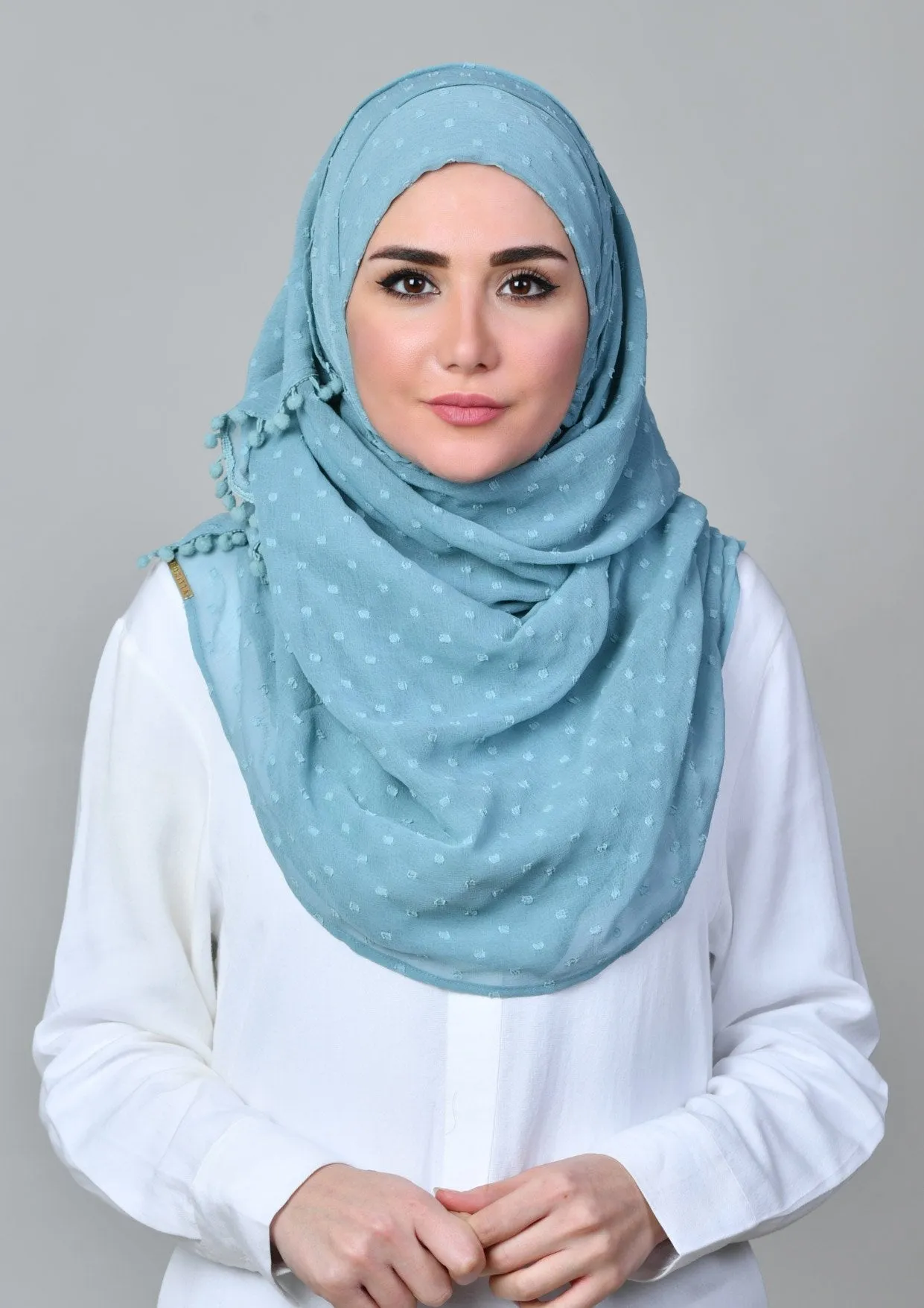 Aqua - Mosaic Butti Chiffon Scarf