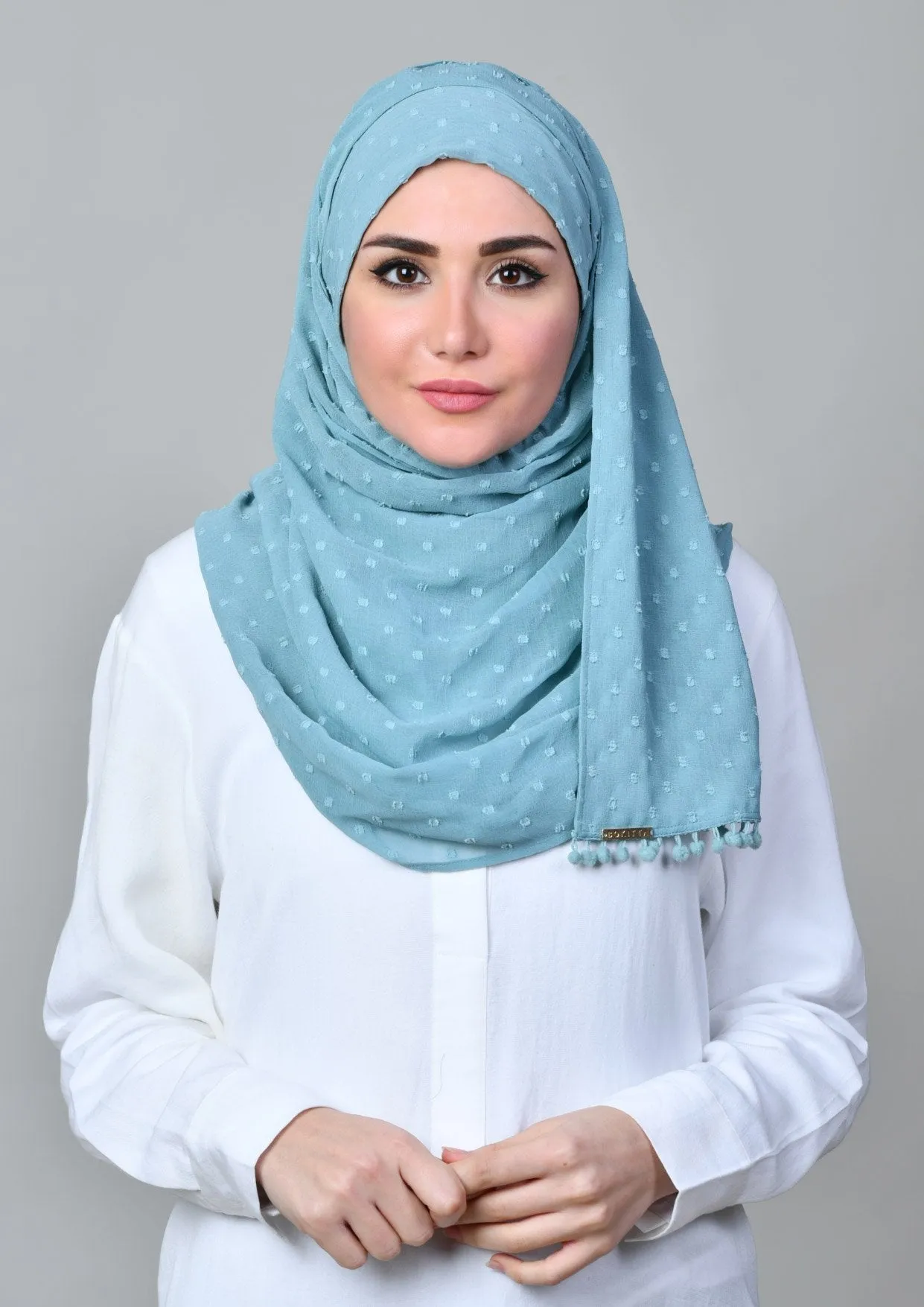 Aqua - Mosaic Butti Chiffon Scarf