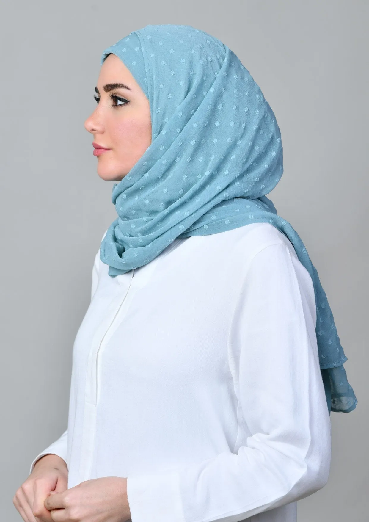 Aqua - Mosaic Butti Chiffon Scarf