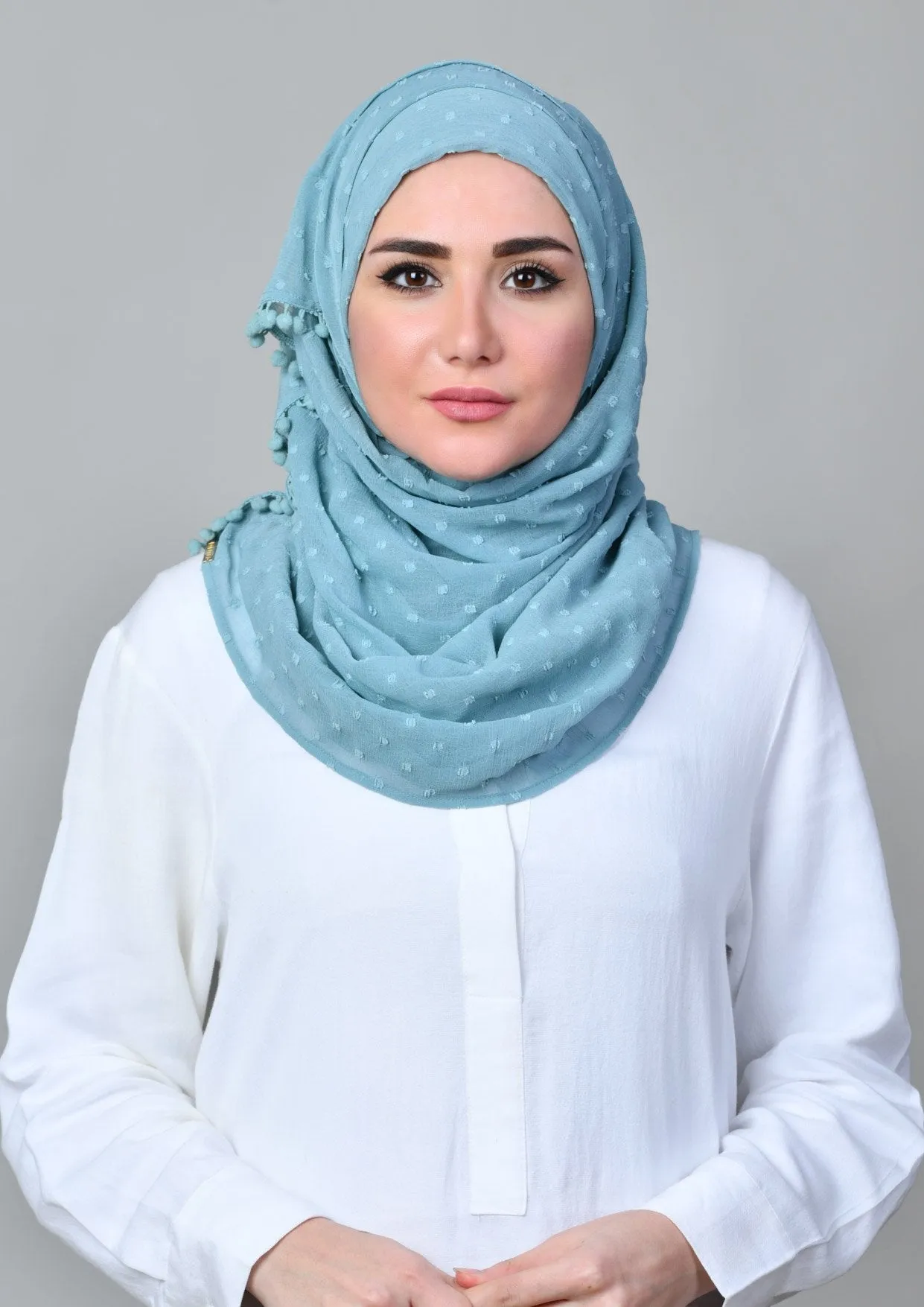 Aqua - Mosaic Butti Chiffon Scarf