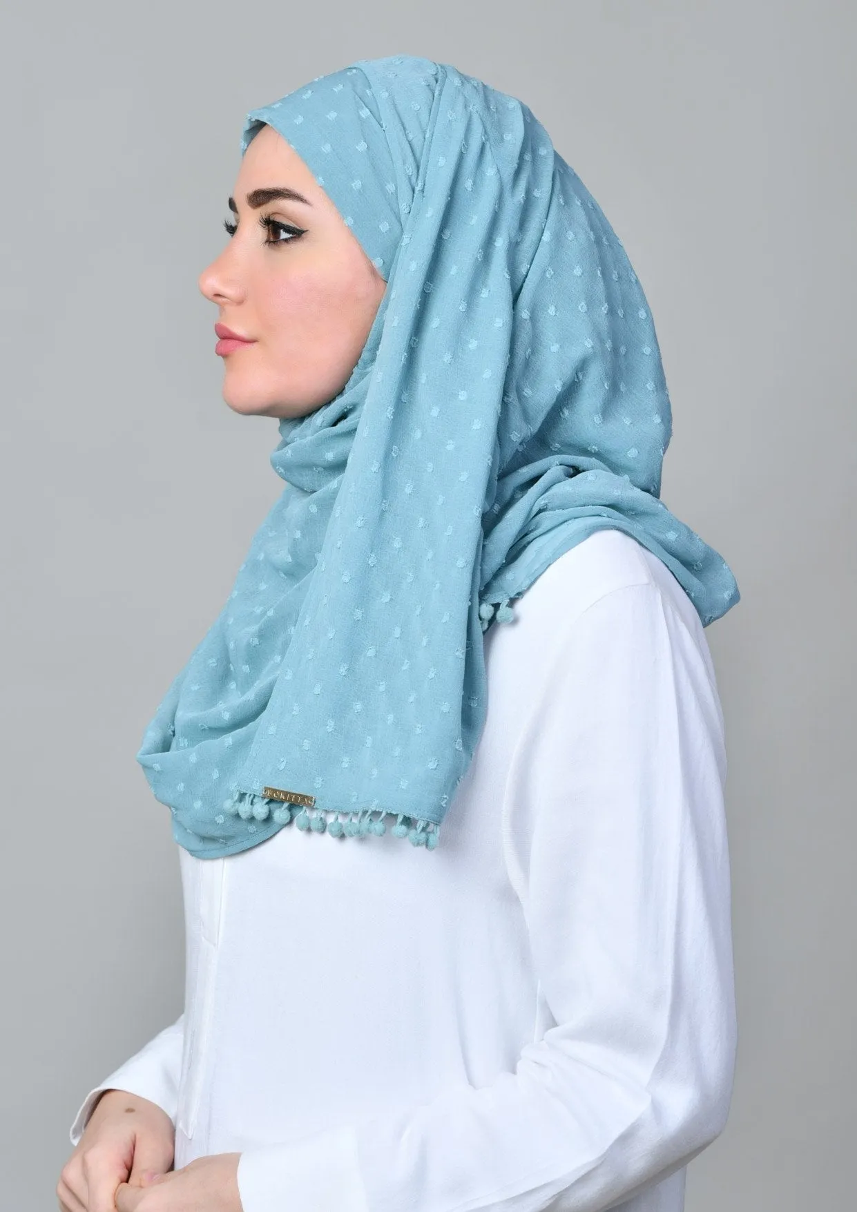 Aqua - Mosaic Butti Chiffon Scarf