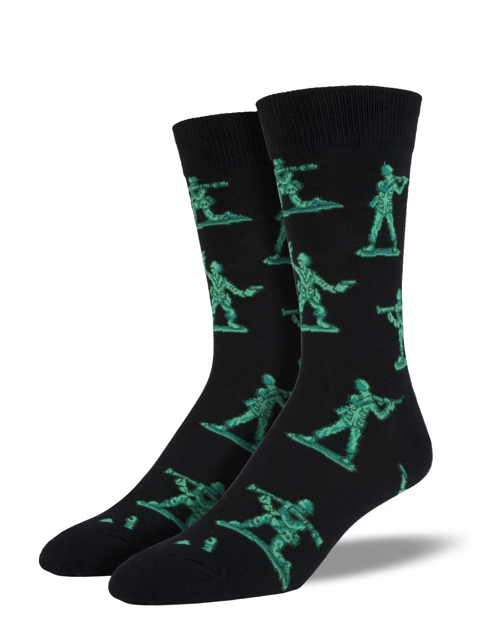 Army Men Men's Crew Socks Black