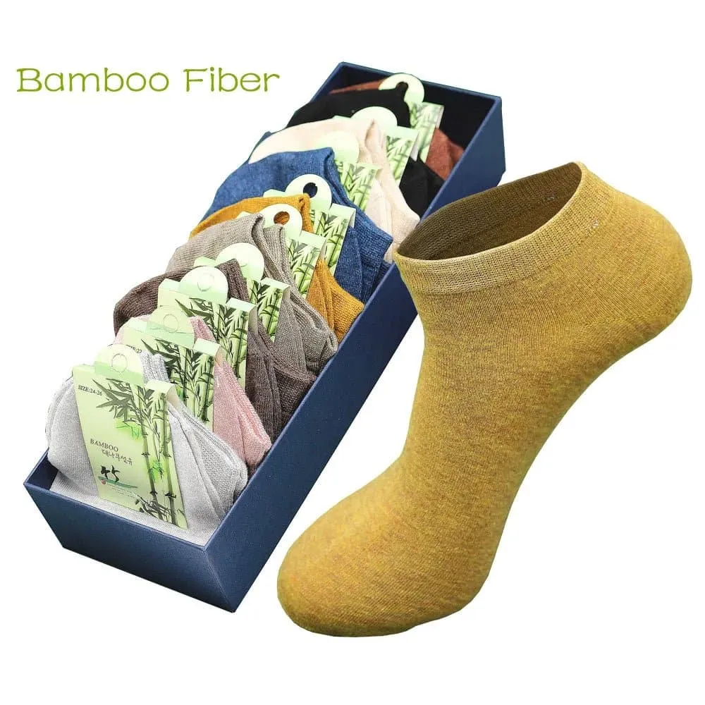 Bamboo Fiber Thin Casual Socks for Women - Pack of 10 Pairs