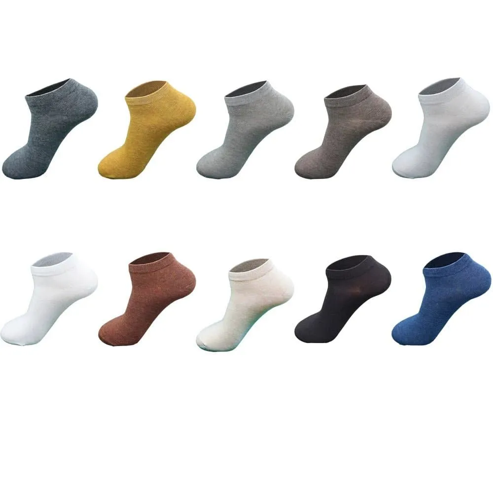 Bamboo Fiber Thin Casual Socks for Women - Pack of 10 Pairs