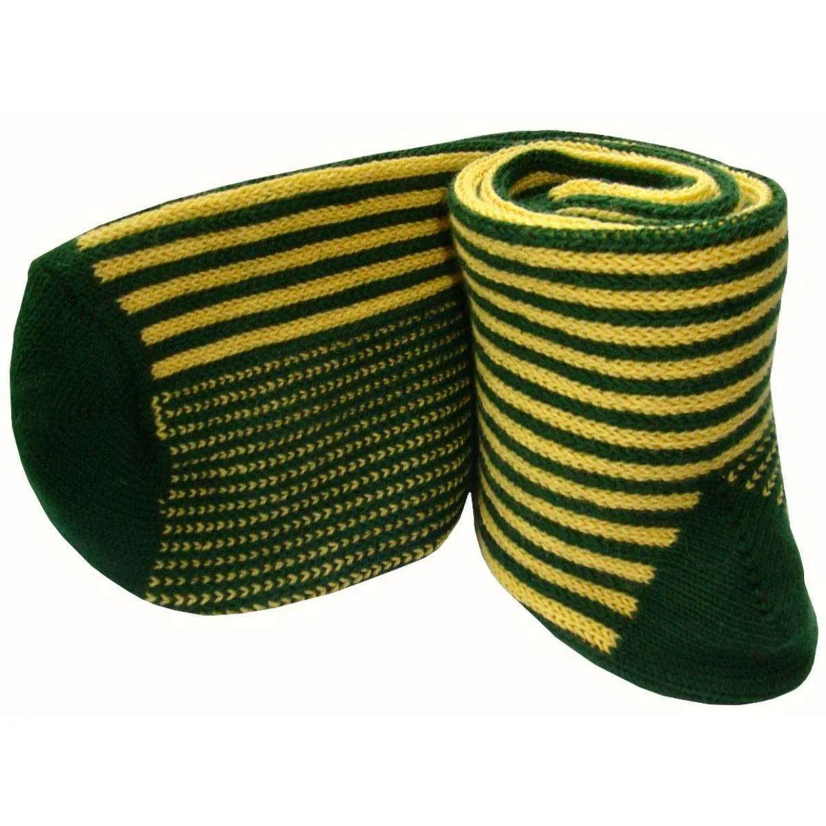 Bassin and Brown Vertical Stripe Midcalf Socks - Green/Yellow