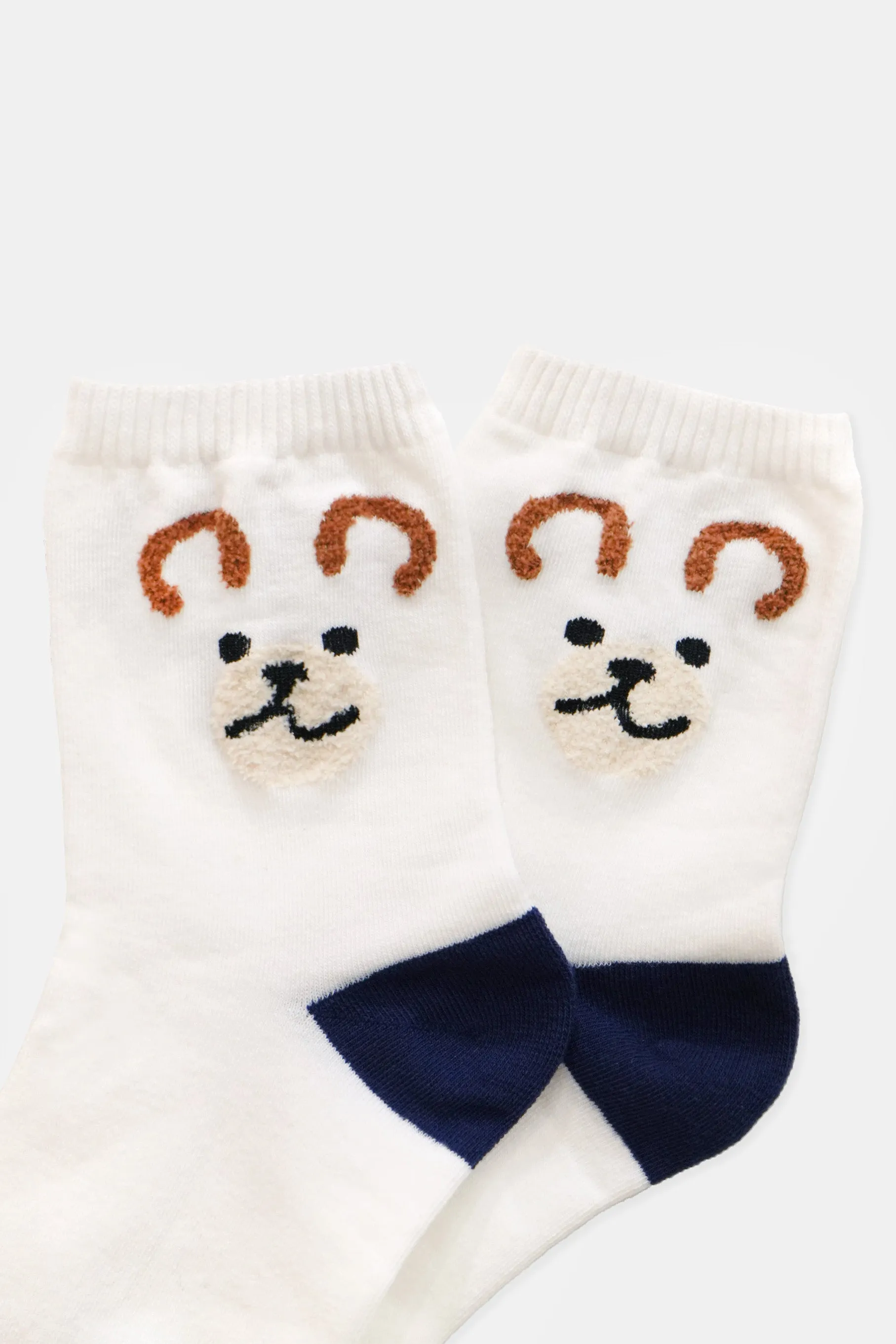 Beary Socks Socks, Ivory