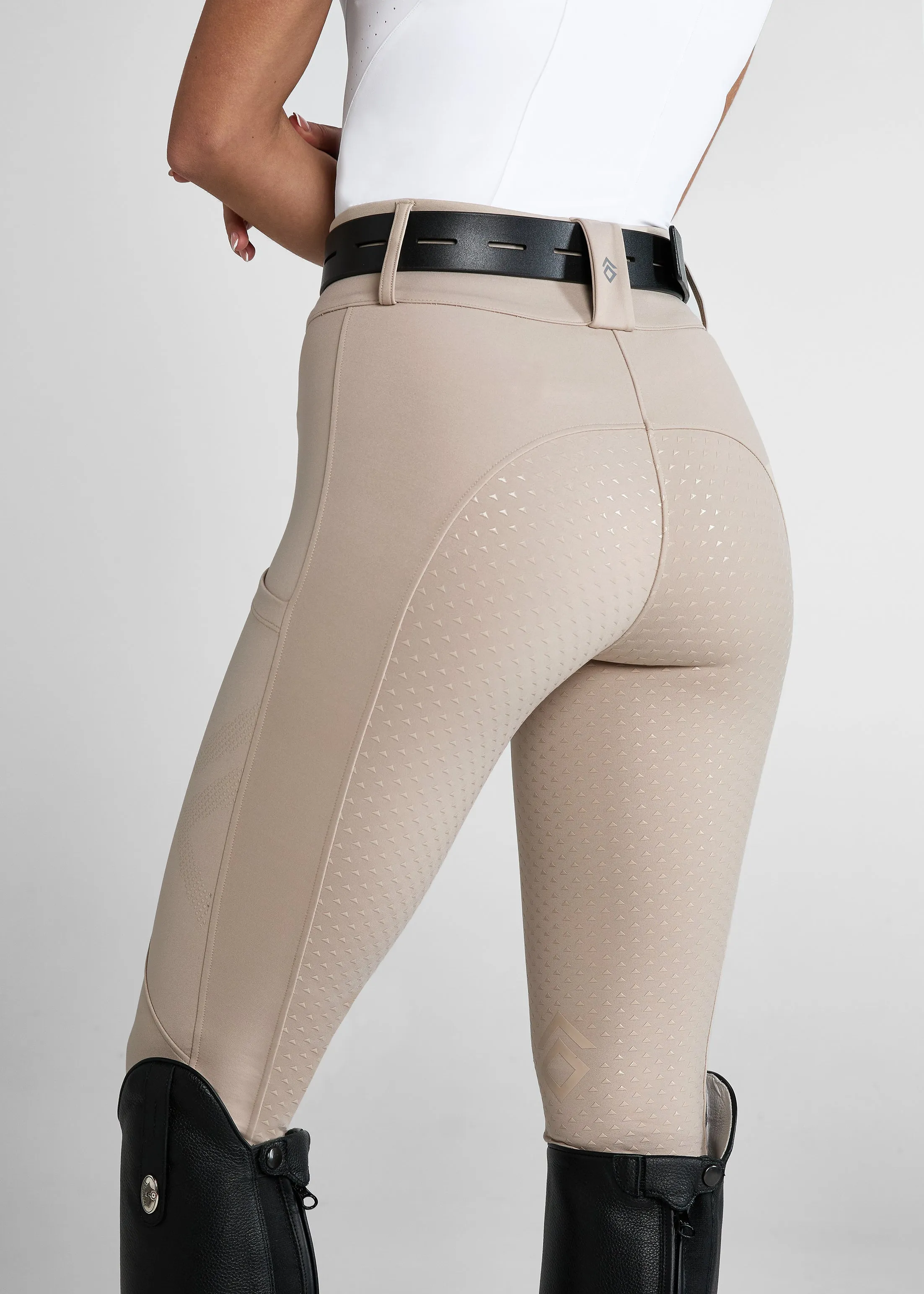 Beige Compression Breeches Full Seat