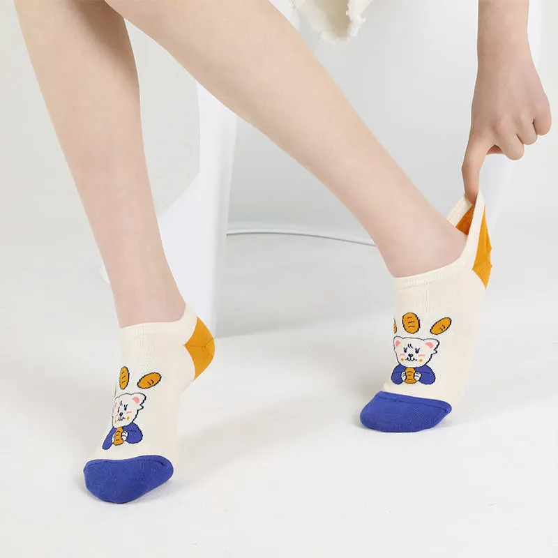 Beligogo 5 Adorable & Comfy Bear Ankle Socks for Summer