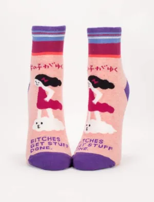 Bitches Get Stuff Done Women's Ankle Sock