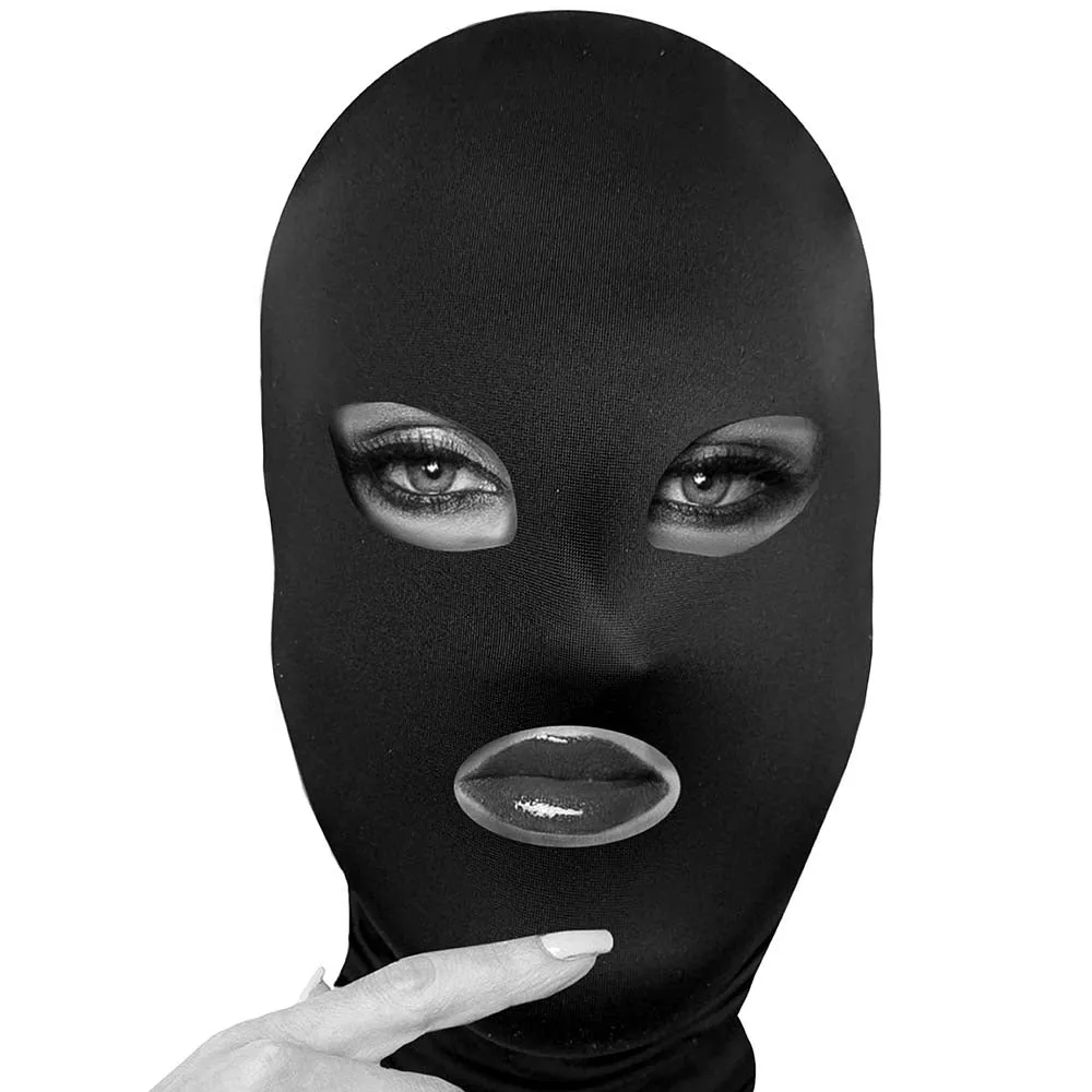 Black & White Open Mouth And Eye Subversion Mask