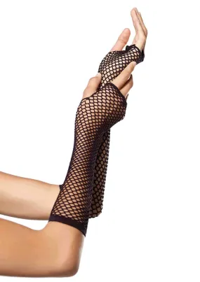 Black Fishnet Fingerless Gloves