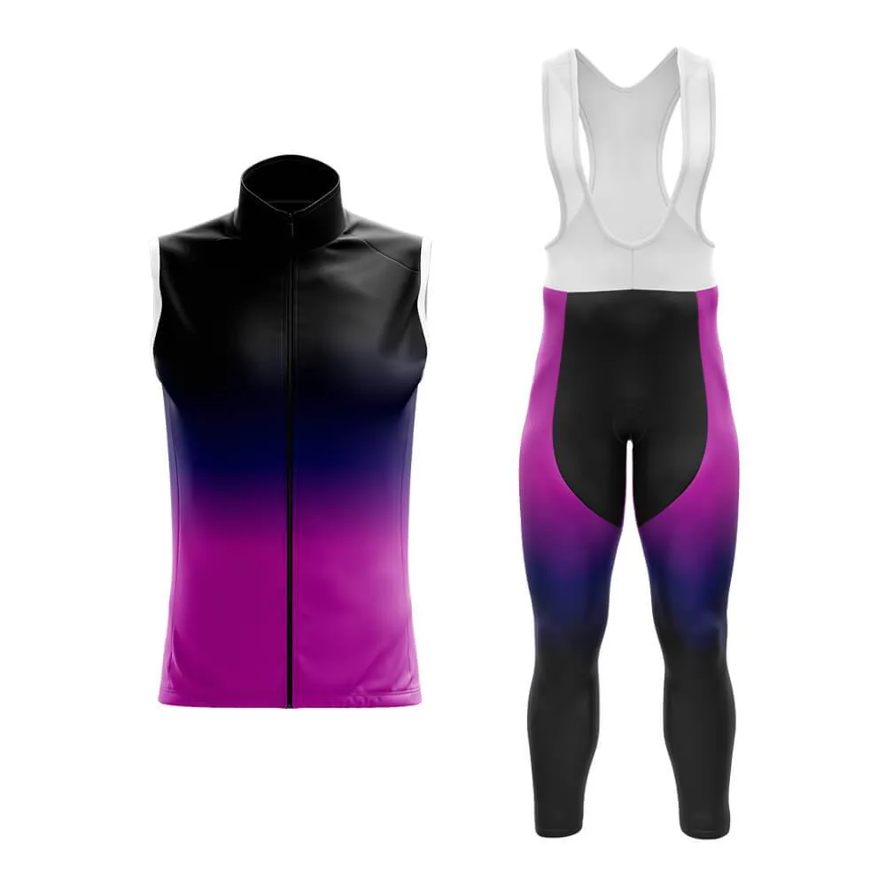 Black-Fluorescent Violet Gradient Club Cycling Kit