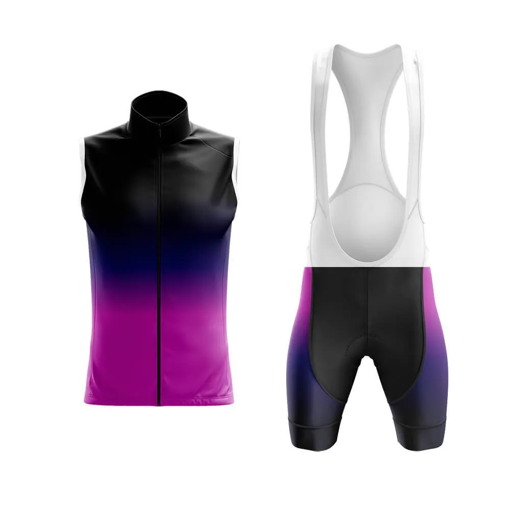 Black-Fluorescent Violet Gradient Club Cycling Kit