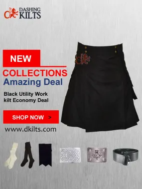 Black Utility Work kilt Economy Deal