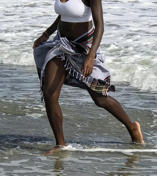 Black white Sarong Beach Wrap cotton African kikoy/ beach cover up / swimssuit coverup