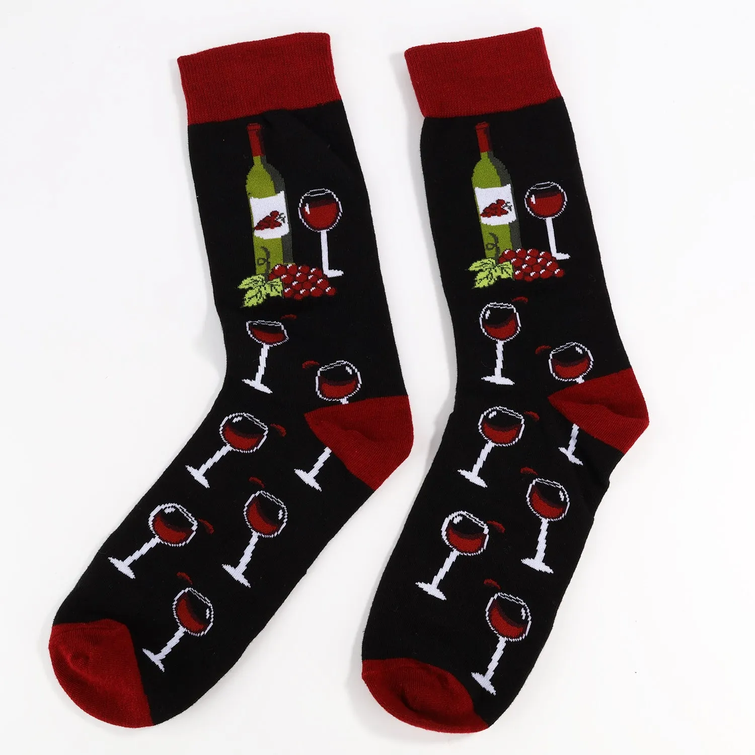 Black Wine Glass Socks