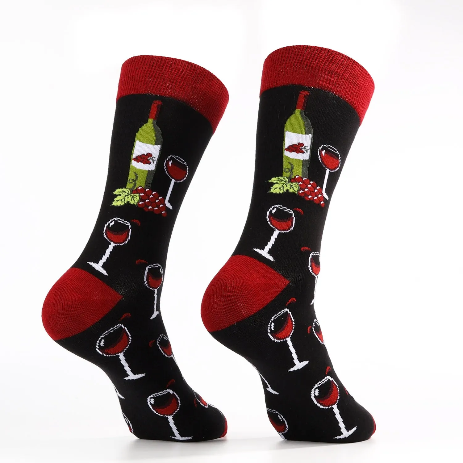 Black Wine Glass Socks