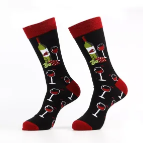 Black Wine Glass Socks