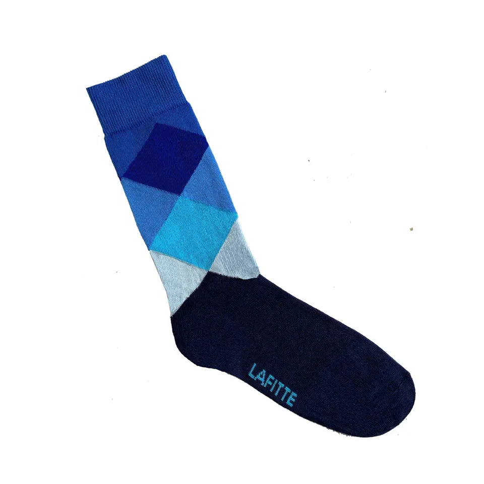 Blue Diamonds Men's Crew Sock