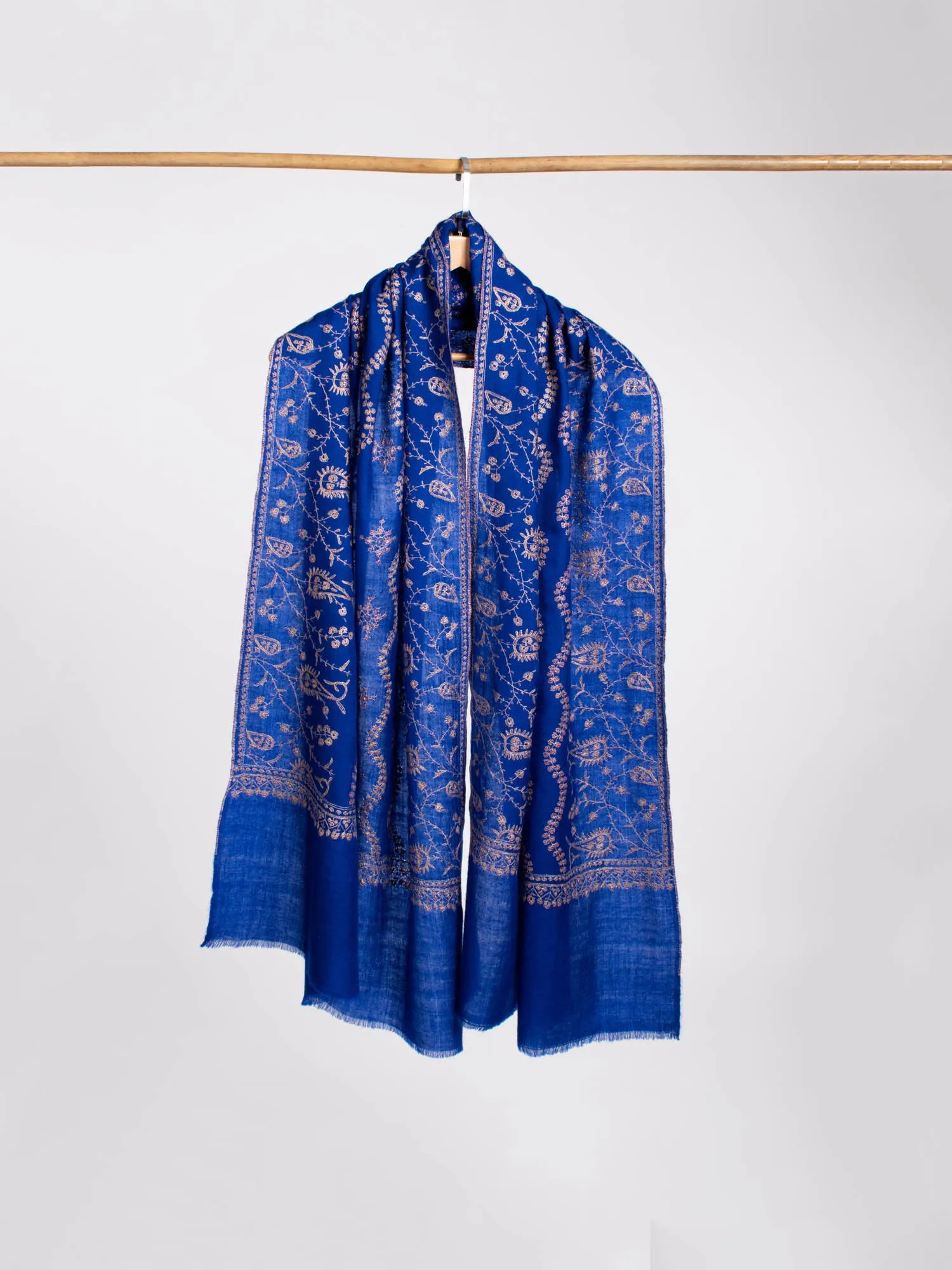 Blue Lightweight Cashmere Scarf - SHELTON