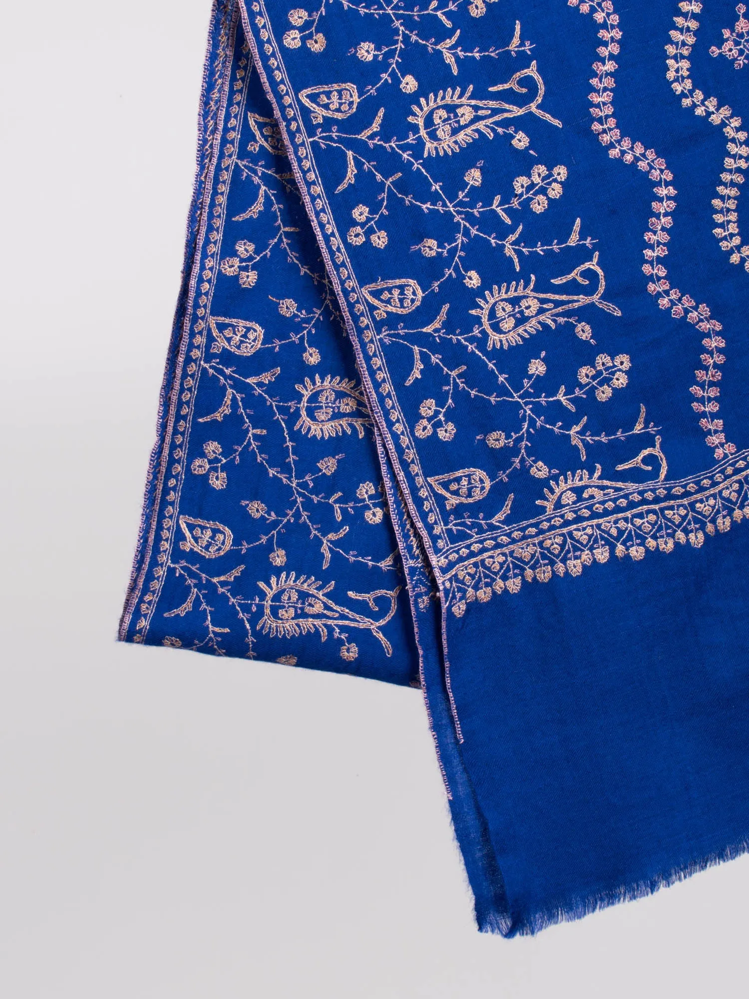 Blue Lightweight Cashmere Scarf - SHELTON