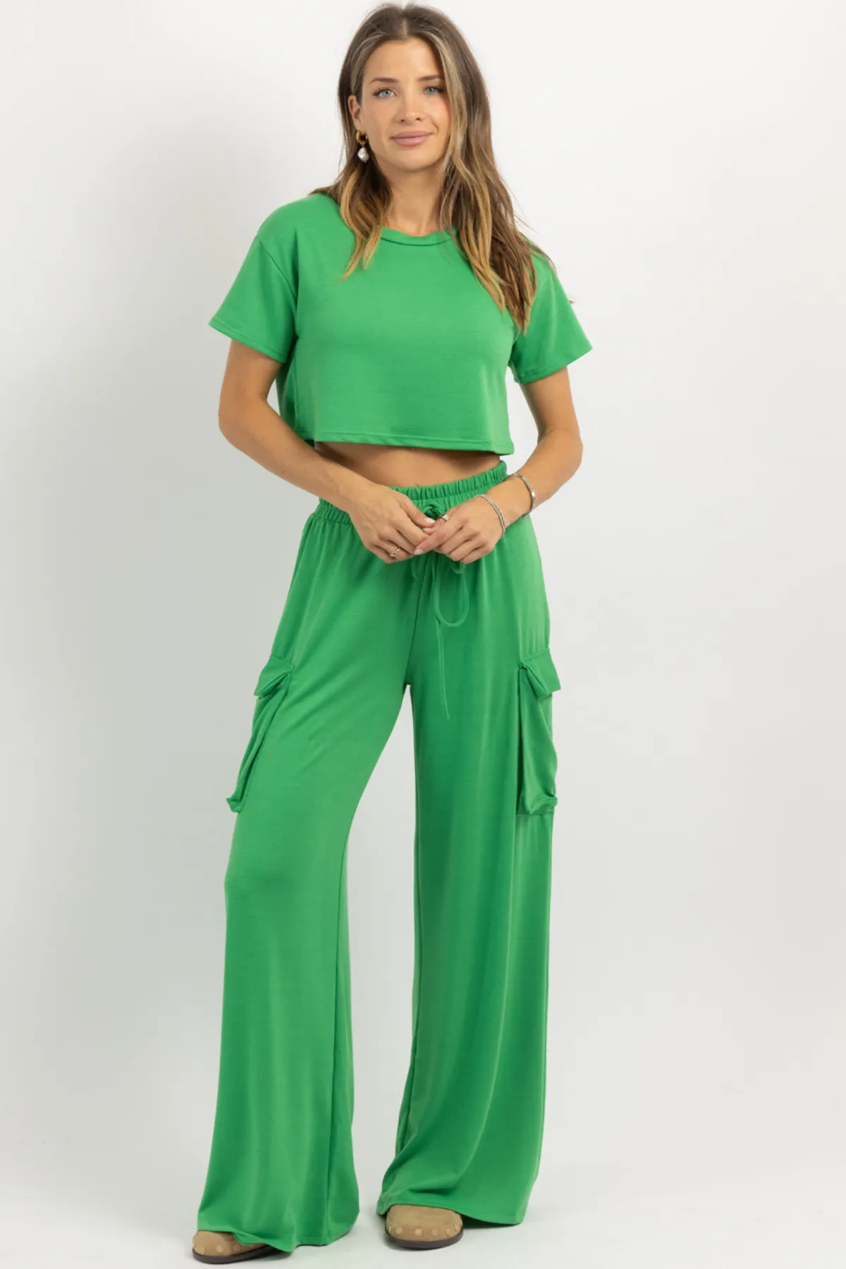 BUTTER SOFT KELLY GREEN CARGO SET