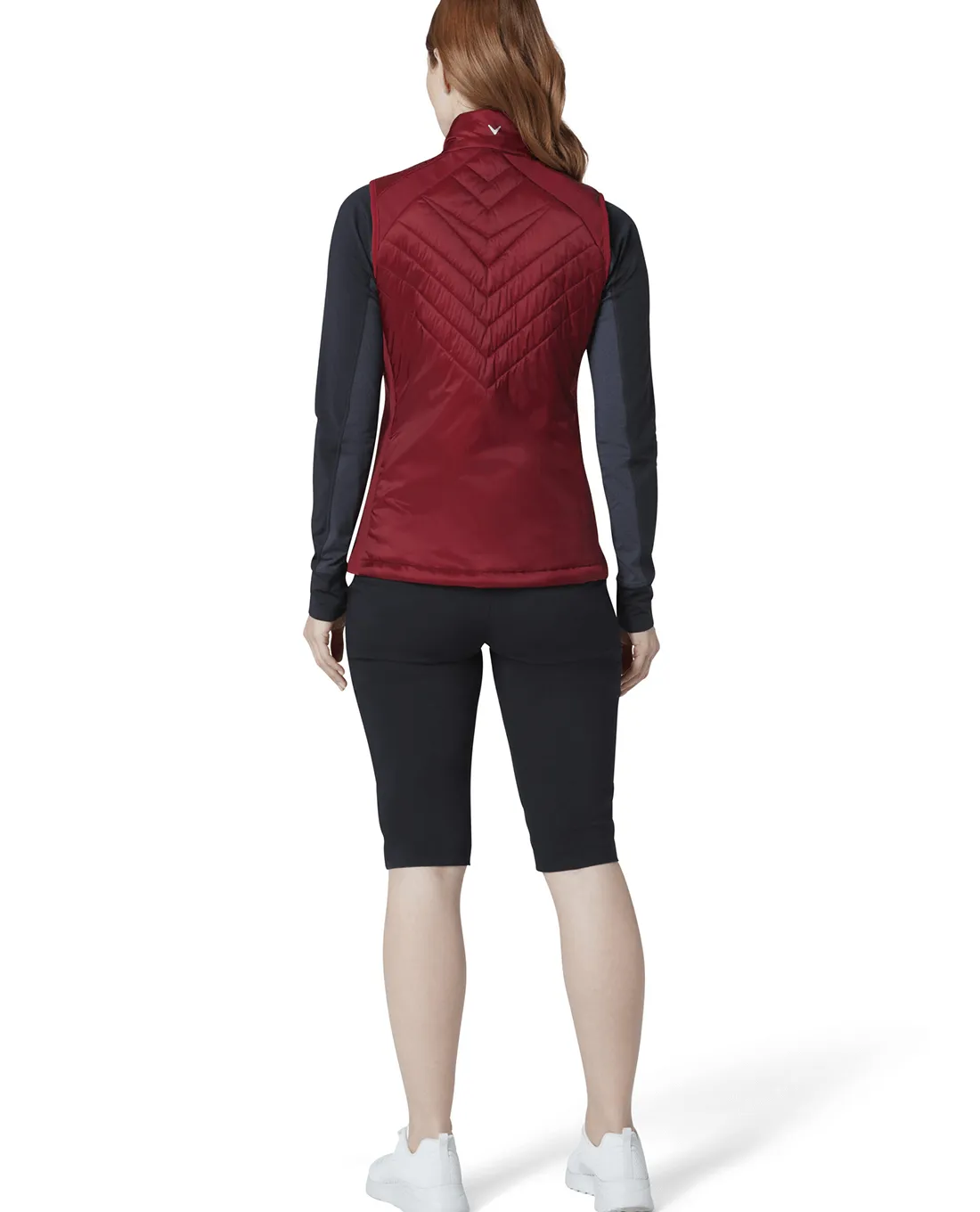 CALLAWAY Engineered Thermal Chev Quilted Vest CGVFD024 Rumba Red