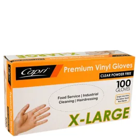 Capri Clear Vinyl Gloves Powder Free Extra Large 1000pcs