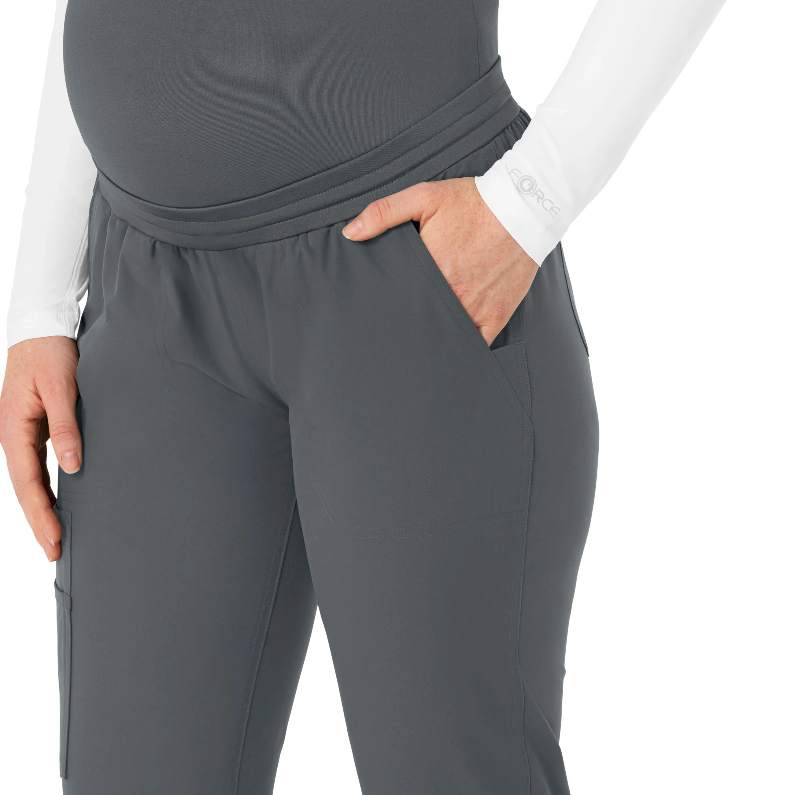 Carhartt Force Essentials Women's Maternity Jogger Scrub Pant - Pewter