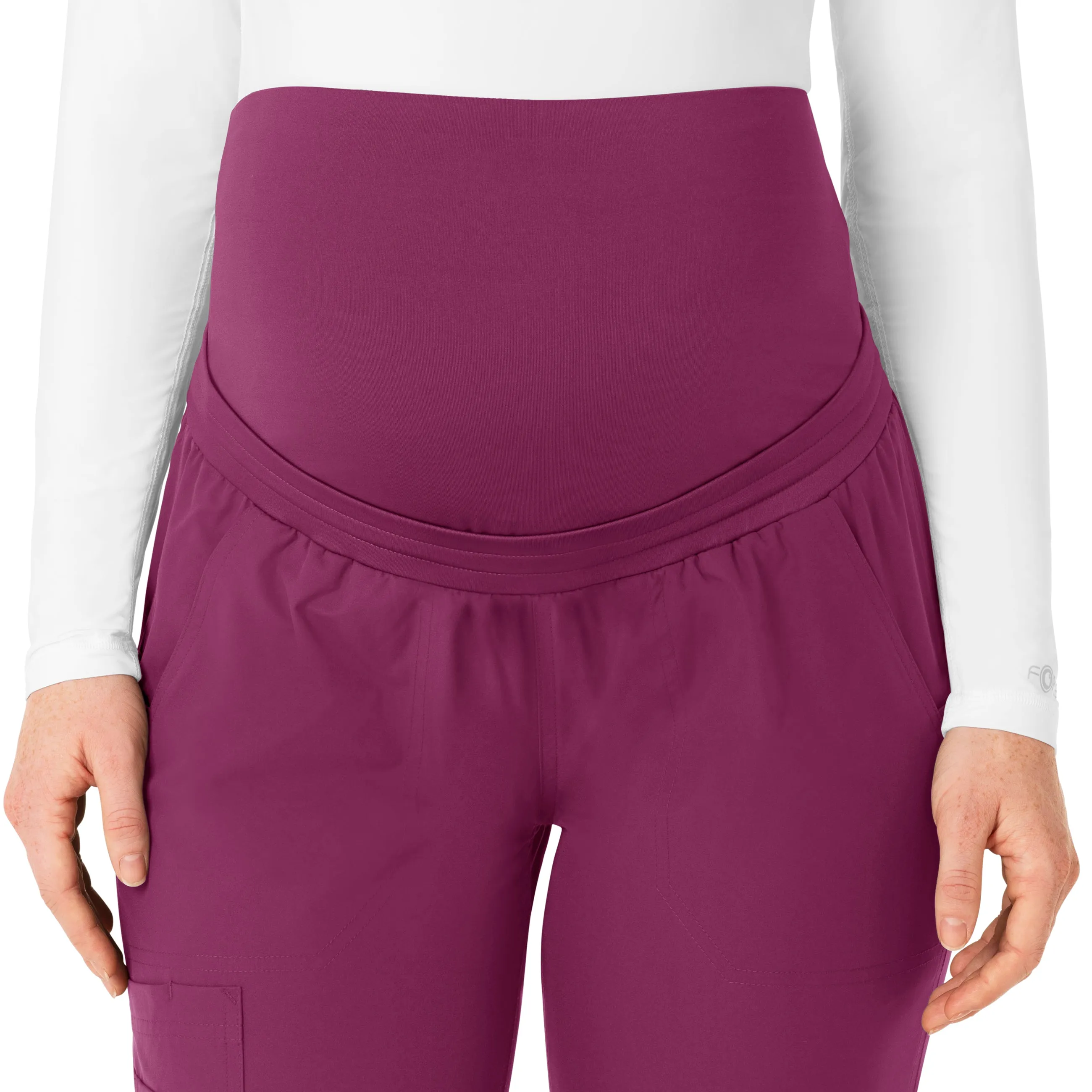 Carhartt Force Essentials Women's Maternity Jogger Scrub Pant - Wine